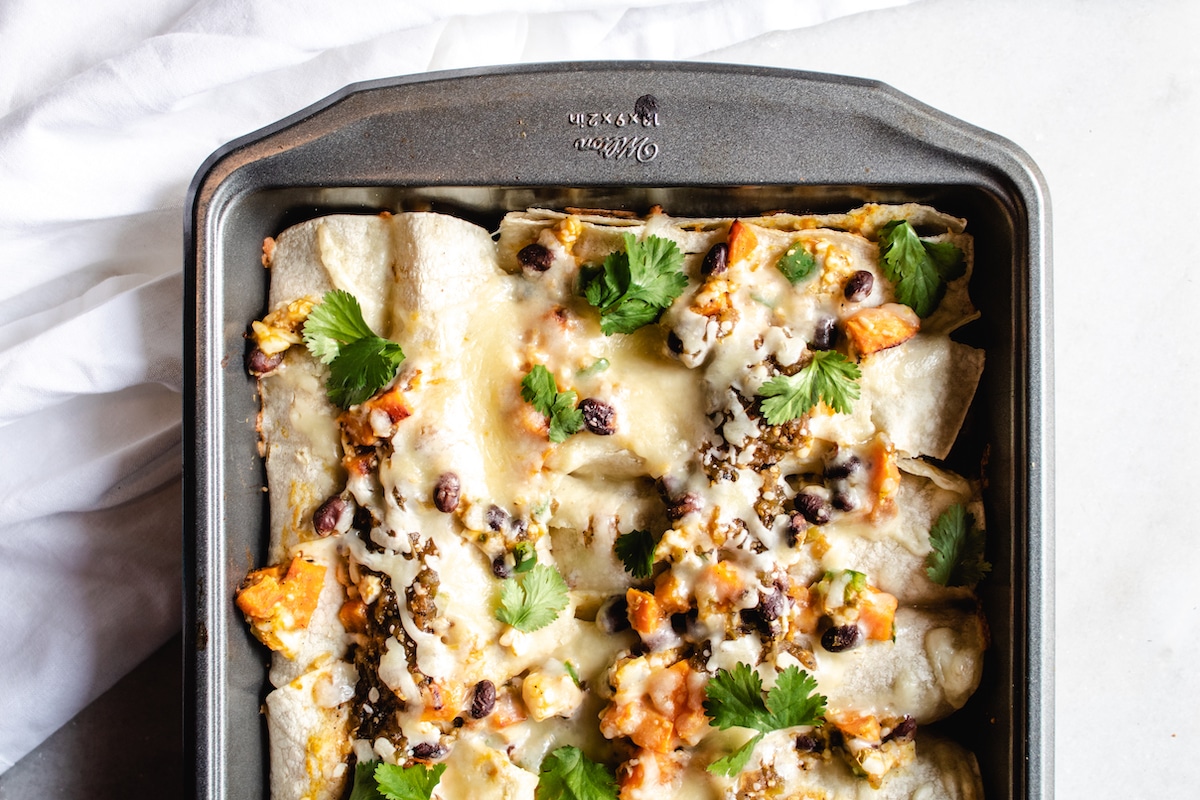 Black Bean and Sweet Potato Enchiladas The Kitchen Invitation