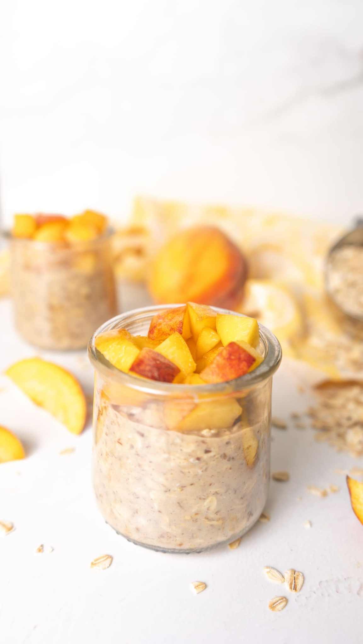 Peach Overnight Oats The Kitchen Invitation