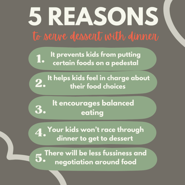 text 5 reasons to serve dessert with dinner